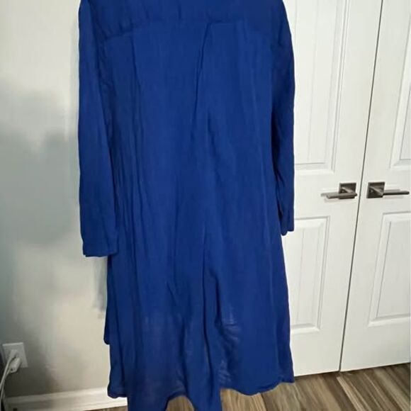 Plus Oversized Like New Belma Button-Up Blouse - One Size Plus 100% Cotton C7102 - Picture 2 of 7